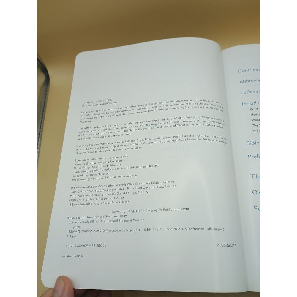 Lutheran Study Bible-NRSV - Paperback By Augsburg Fortress Publishing - GOOD - Picture 8 of 9